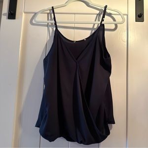 H&M blue crossover wrap front top
